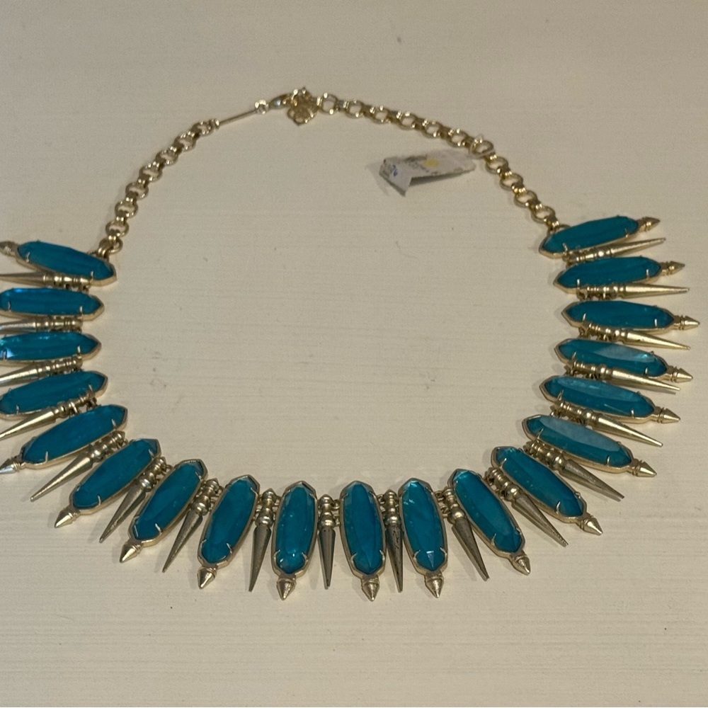 Kendra Scott Gold and Turquoise Necklace